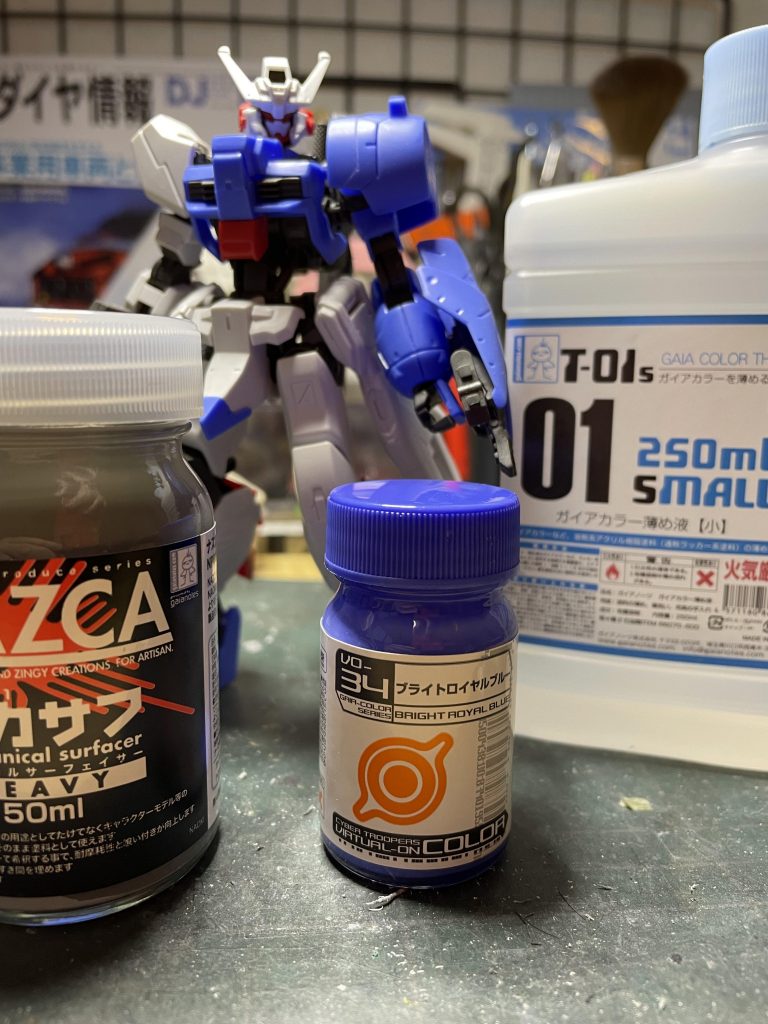 フレーム、青の塗装にガイアノーツを初採用しました。
