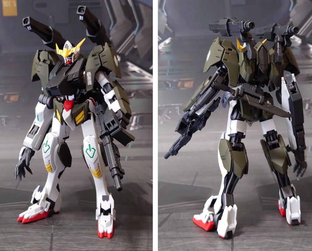 強化形態の前後ろ。やっぱり接近戦が出来ないと困る、という収斂進化でルプスレクスの右腕を差し替えパーツに用意し、最低限の防御・格闘能力を持たせました。