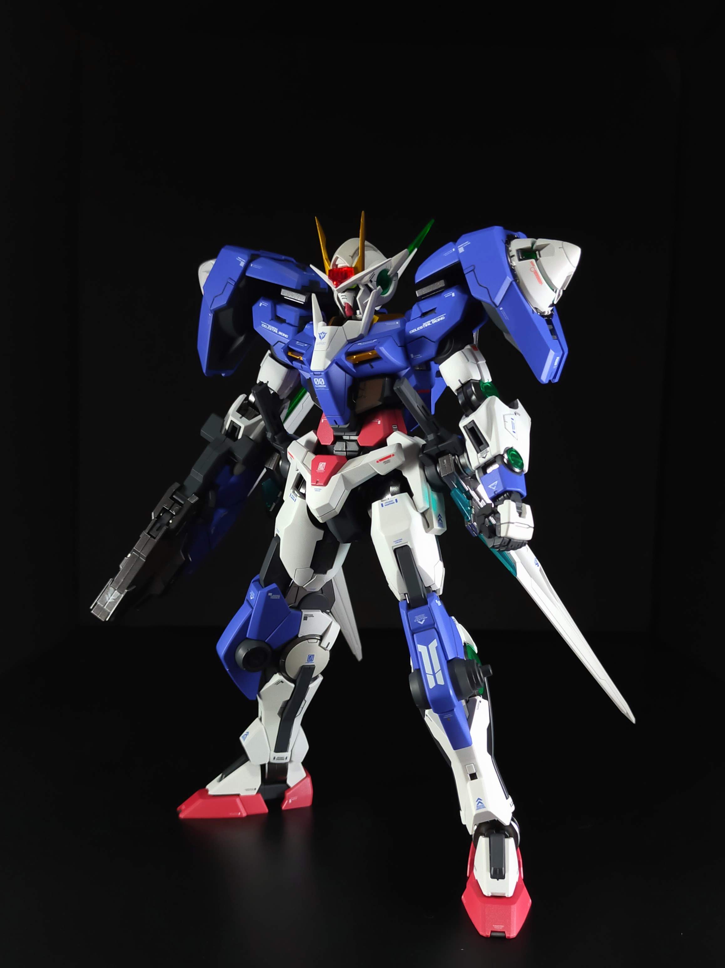 ガンダム MG ダブルオークアンタ 改修塗装完成品 ガンプラ - プラモデル