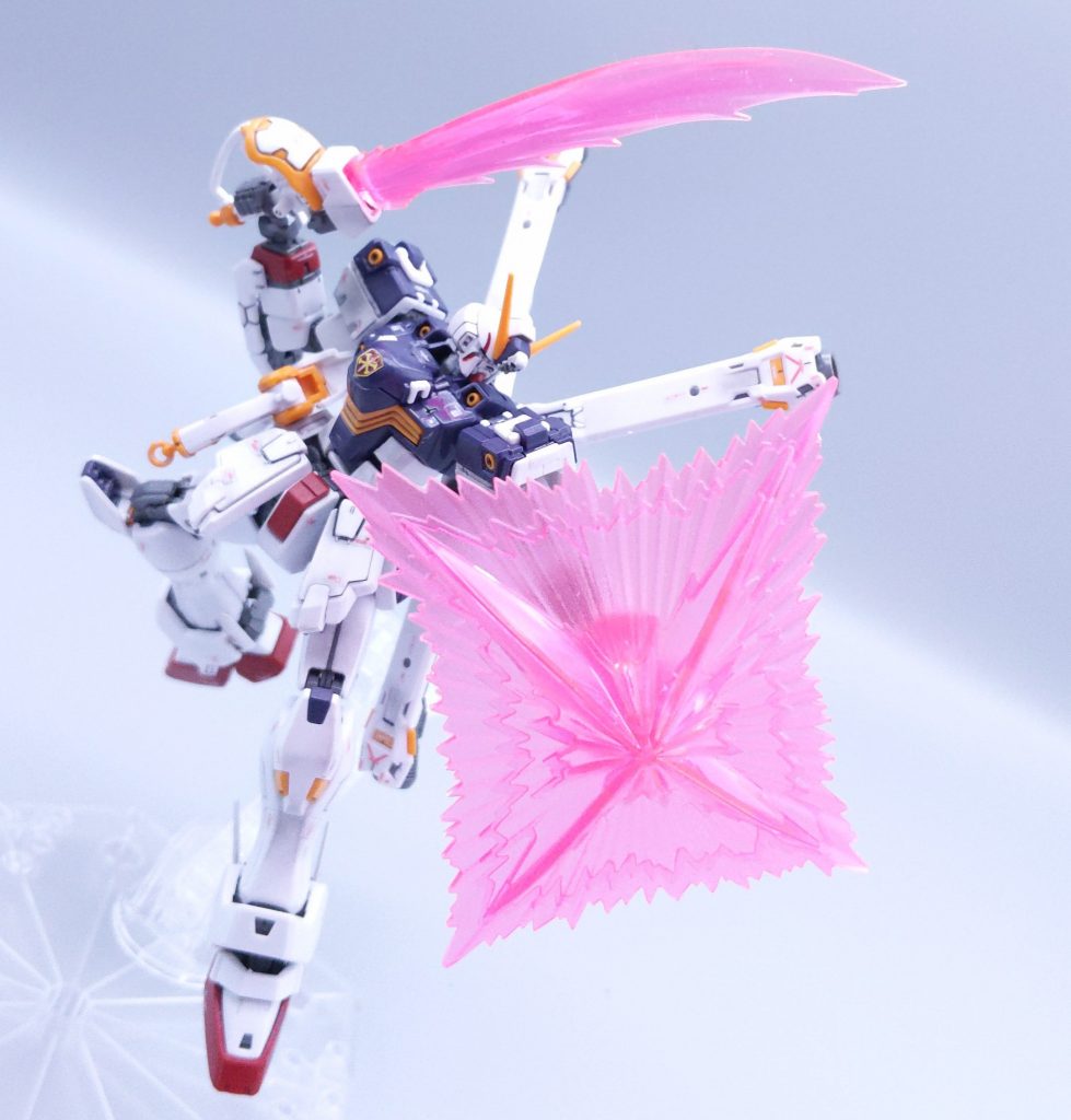 《ビーム・ザンバー/ビーム・シールド》クリスタルカラー→Ex-クリアー→コンパウンド(仕上げ目)見方によっては紫がかって見えるようにしてみました。