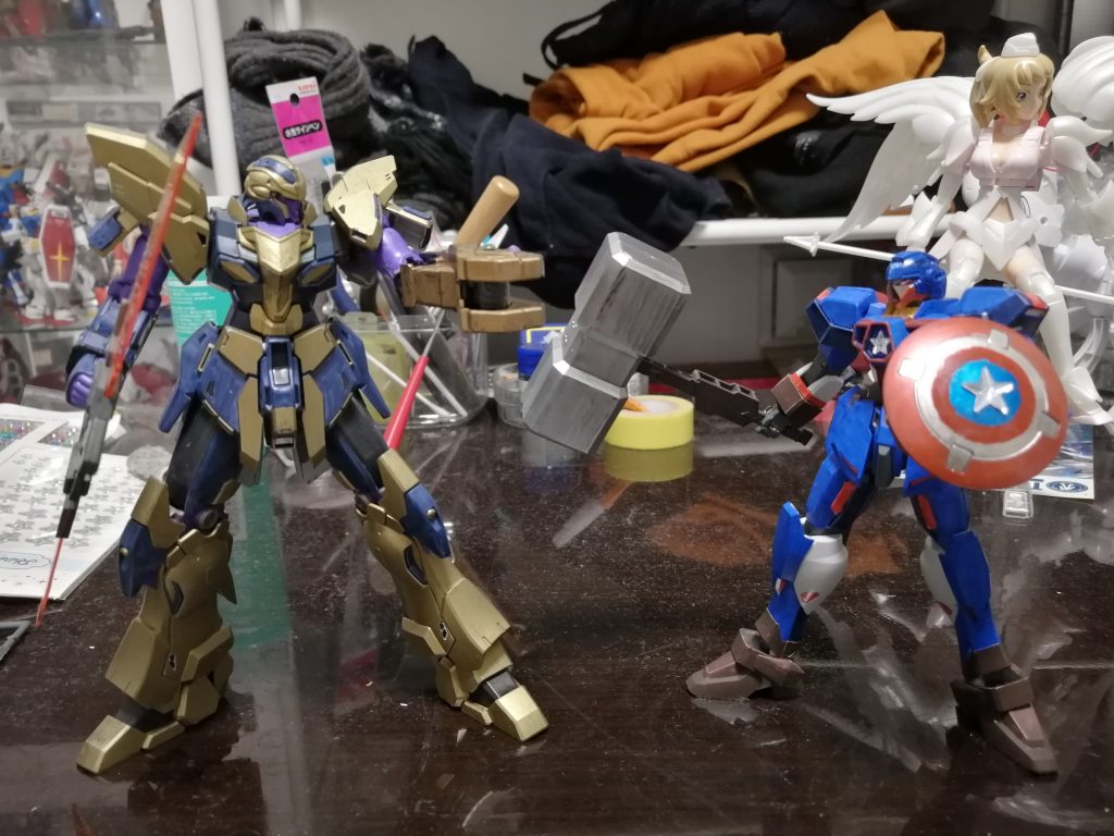 宿敵サノスとの対峙シーンを再現しました。 