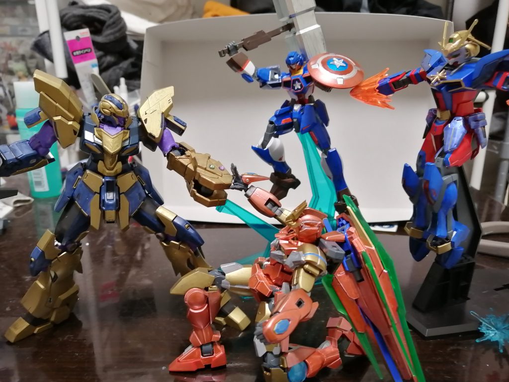 エンドゲーム最終決戦のワンシーンぽく並べてみました。