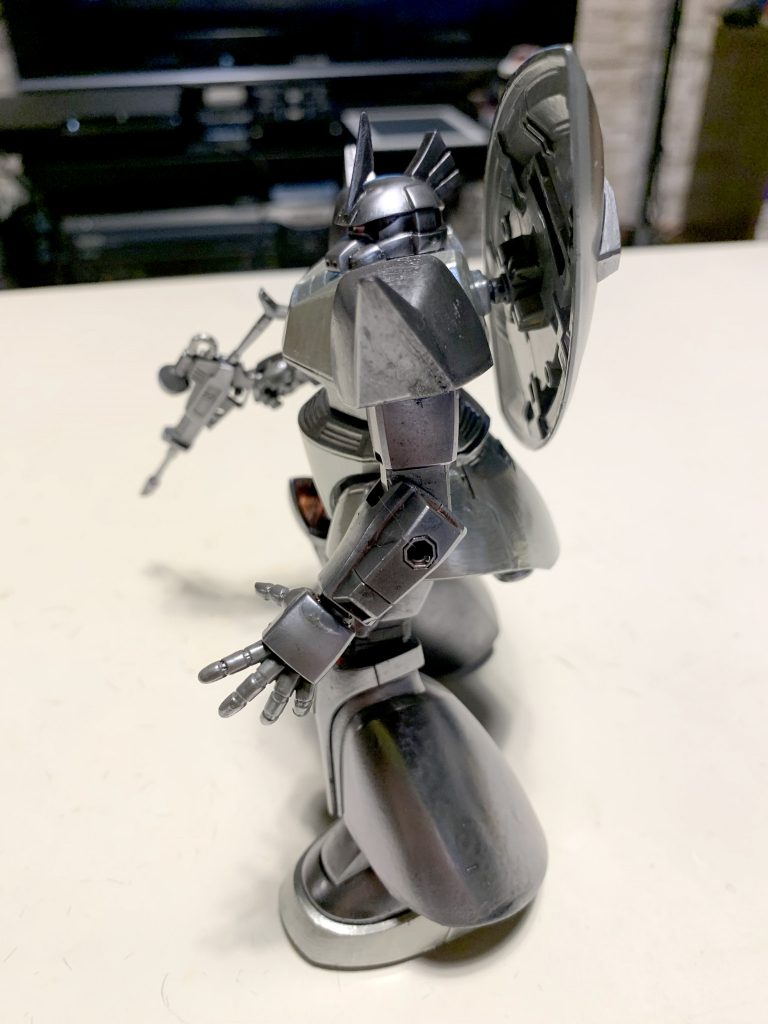 黒塗装がクロームっぽくなり、シルバー塗装がヘアラインみたいになりました…