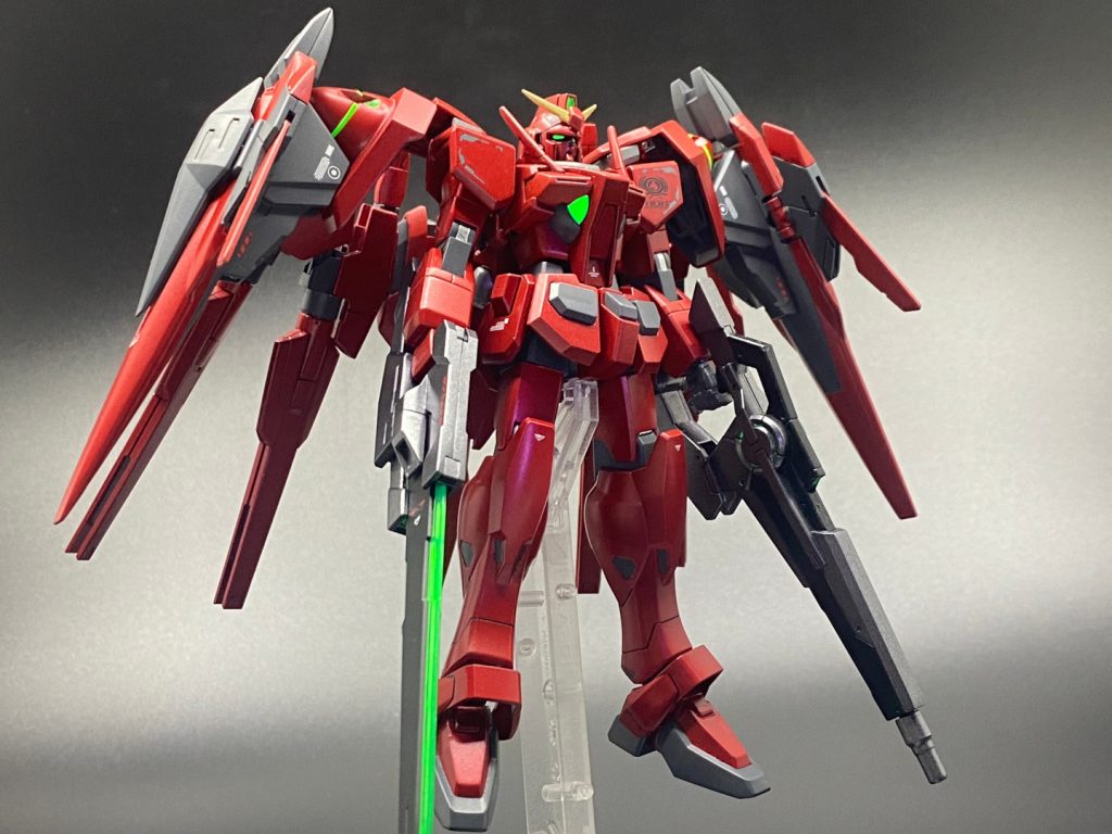 コンセプトは0ガンダムに刹那とリボンズの(劇場版除く)最新装備を載せてみたかったって感じです笑