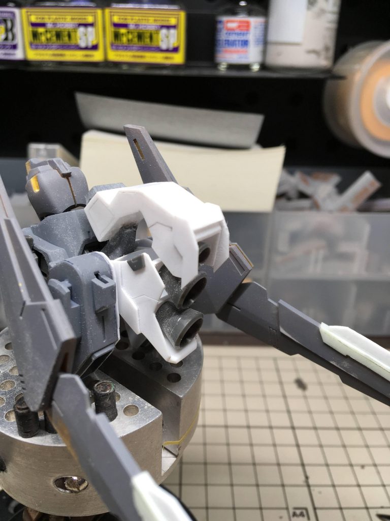 バックパックの途中経過時の写真です。