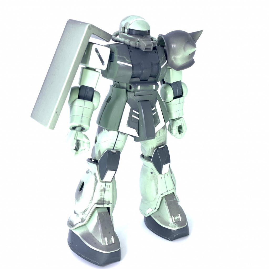 塗装前の状態貼ったり掘ったり、いままであまりやらなかったことをやってみてます。目つきを悪くする工作も初めて実施しました。