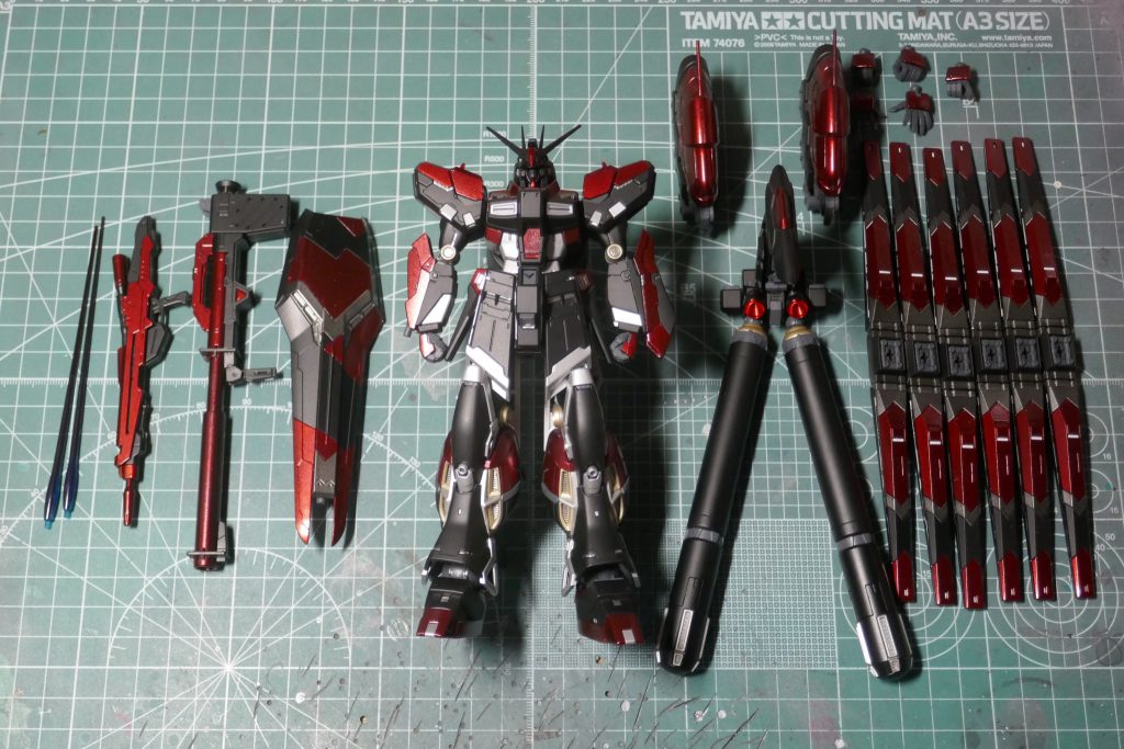 最終組み立て前最高でした(笑)実はガンプラをきちんと塗装するのはこれが初めてでして、粗も酷いですが大目に見てください(汗)(ガンプラ初塗装で作るキットじゃないとか言ってはいけない)ご覧いただきありがとうございました!次は何を作ろうかなぁ~