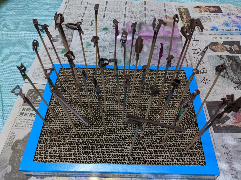 チョコフォンデュ❓食べられません💦😅制作に集中したい派なので、途中経過は撮らない主義(単なる面倒くさがり❓）なのですが、あまりにもシュールな画だったので、思わずパシャリ📸