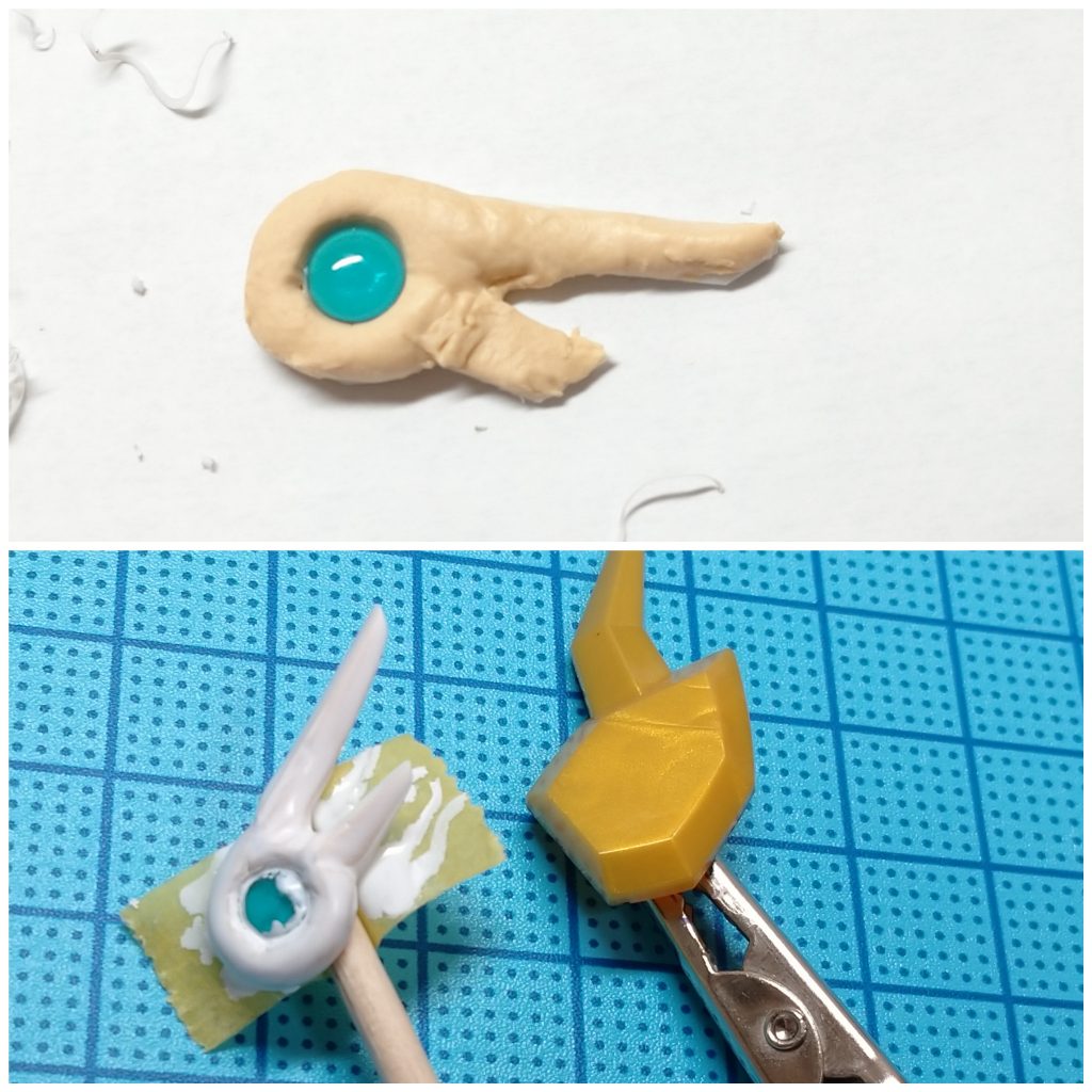 肩の飾りのみパテにて自作