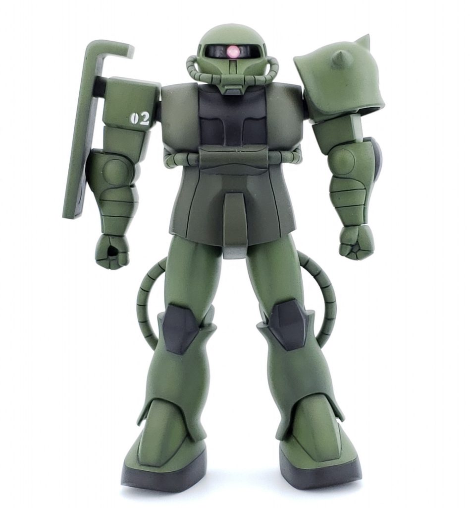 正面から。胴体は旧キット恒例の八の字加工はしていません。