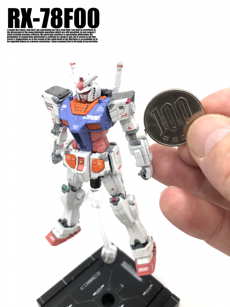 　1/200なので、とても小さいです。が、色分けはよくできています。　（関節、手、ランドセルとか真っ白ですが・・・）　可動はほぼ期待できないです。直立が基本ですね。 