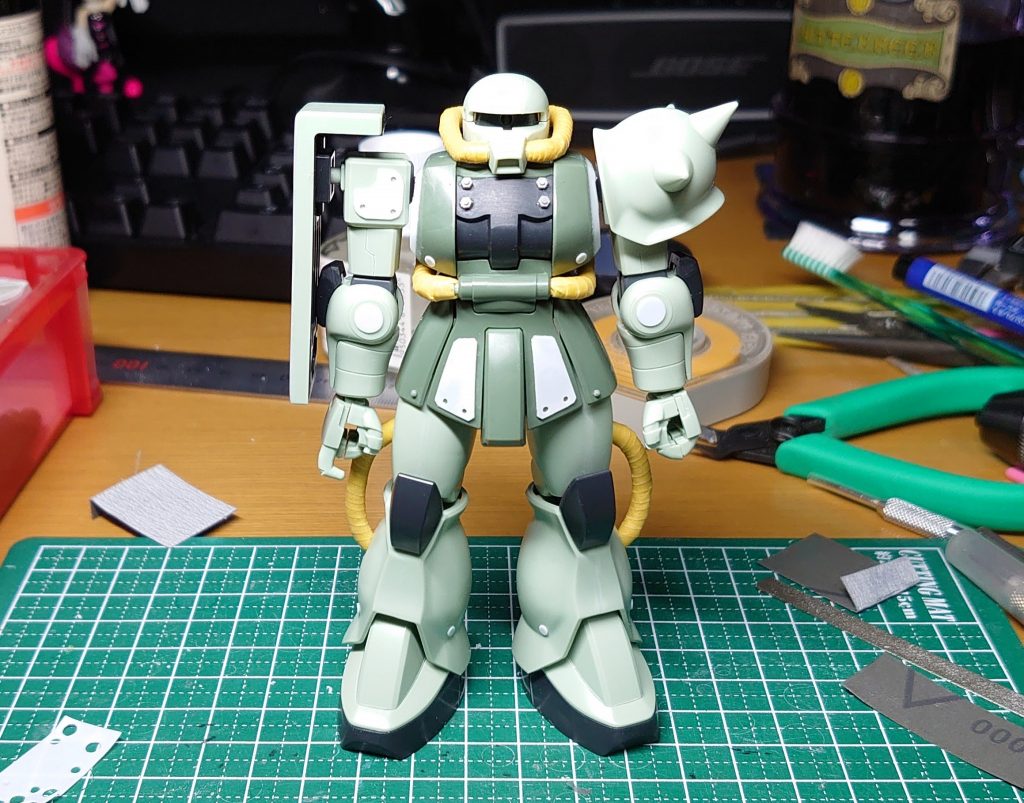 製作過程です。プラ板工作が難しく実験しながらの製作になりました。ディティールアップは難しい…