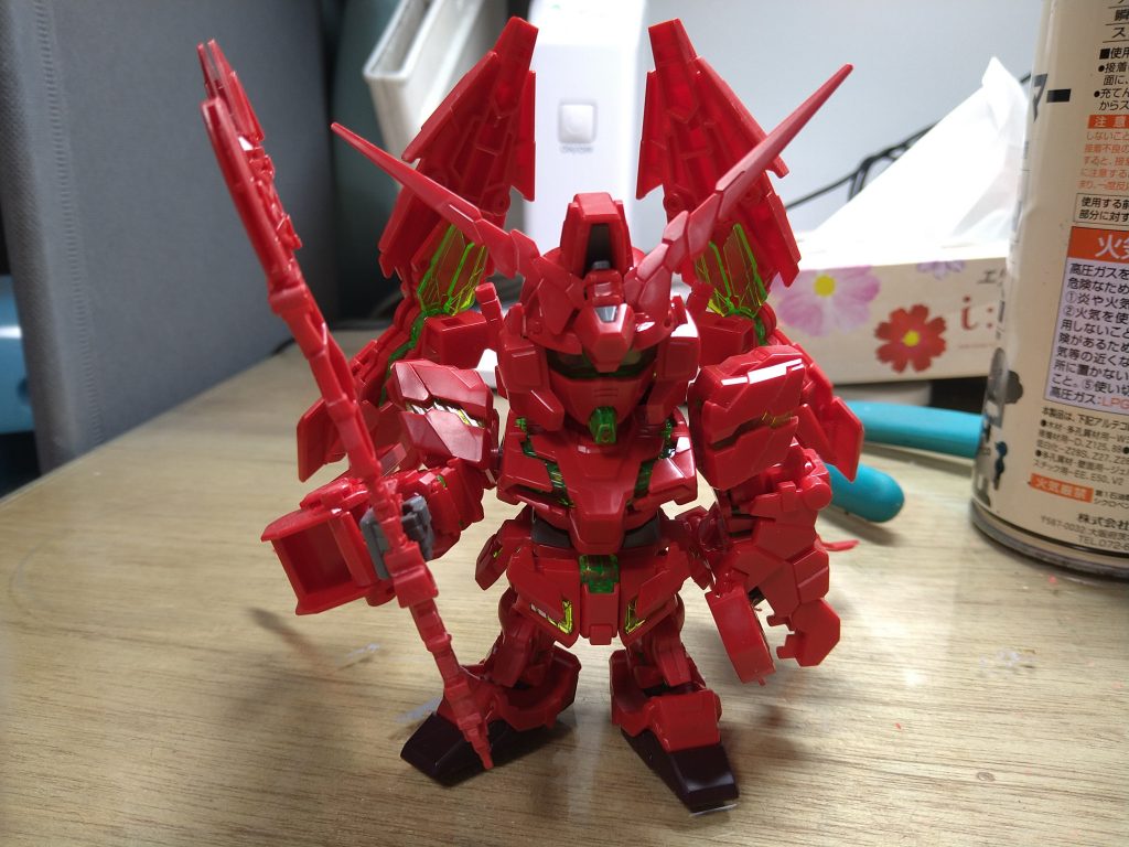 塗装前の仮組み状態です真っ赤です（笑）