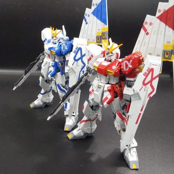 GフレームFA　νガンダム・九龍版塗装