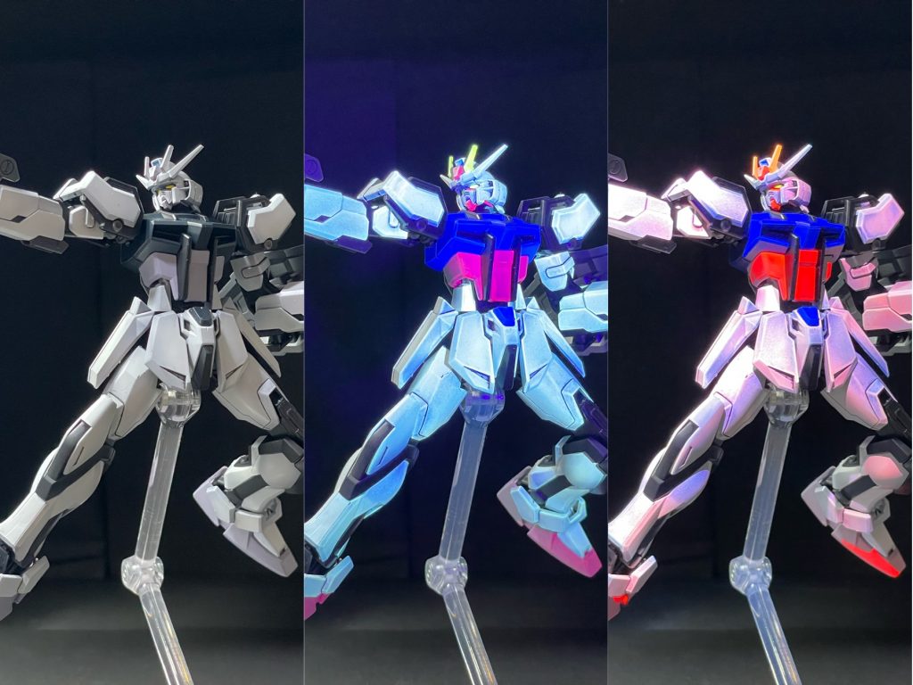 蛍光の白は赤青緑を混ぜるんだけど、比率が難しいです。しかも、使うブラックライトの波長によって赤が強く出たり、青が強く出たりするようです😅