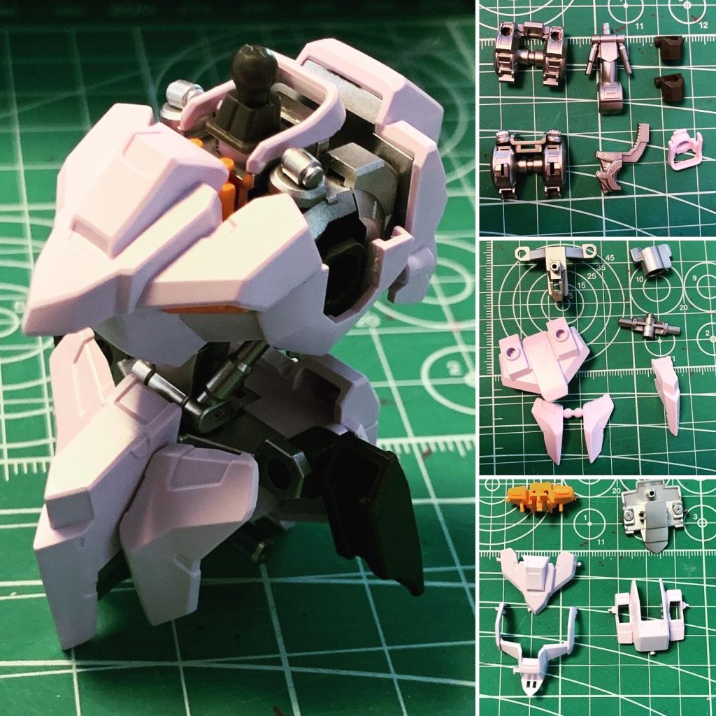 ランナー塗装って、組み出した時に「ウチの子」感が出てテンションが上がるとこがイイです。あくまで個人的な見解ですけど。プラモ製作は複数日にわたるからこーゆーことでモチベーション保つのも大事だと思うのです。個人的な見解ですけど。