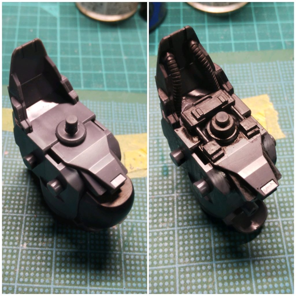 首回りもディテールアップ。素組だと頭が胴体に埋もれてたので、これで少し頭を持ち上げてます。最後まで、ご覧頂きありがとうございました。