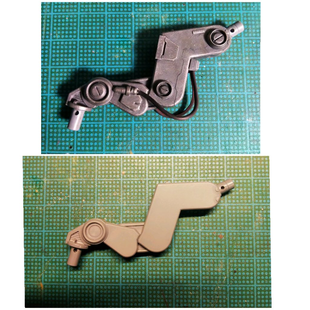 バインダーアームのビフォーアフター重機のアームをイメージしてディテールアップ