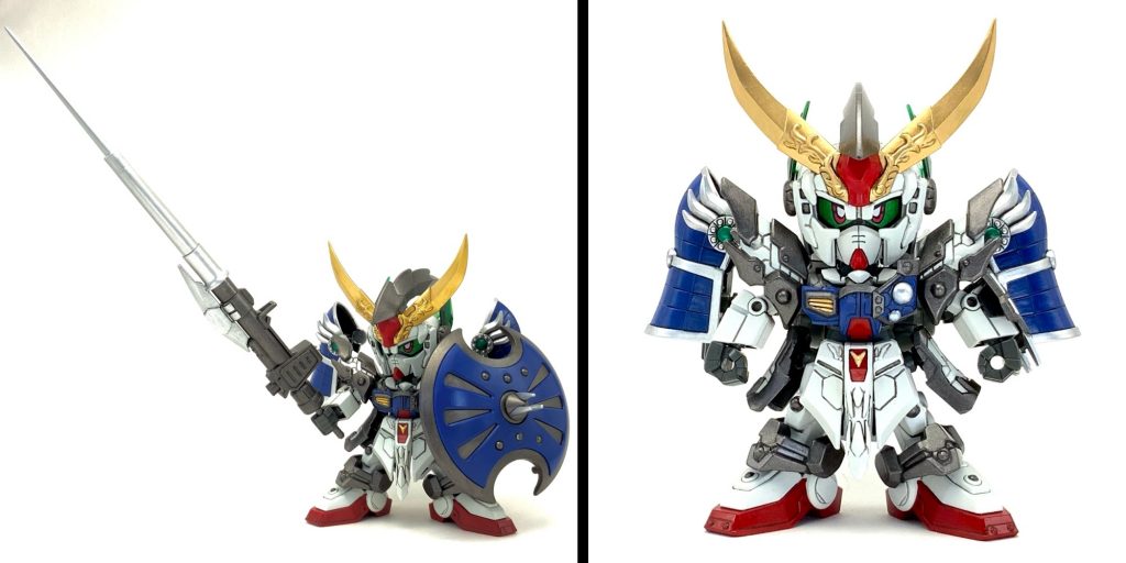 ●各ウェポン③(重装の箱装着)・ロングランス『ヒトハチマル』(左)・バックアーマー装備【パラシュートパック風】(右)