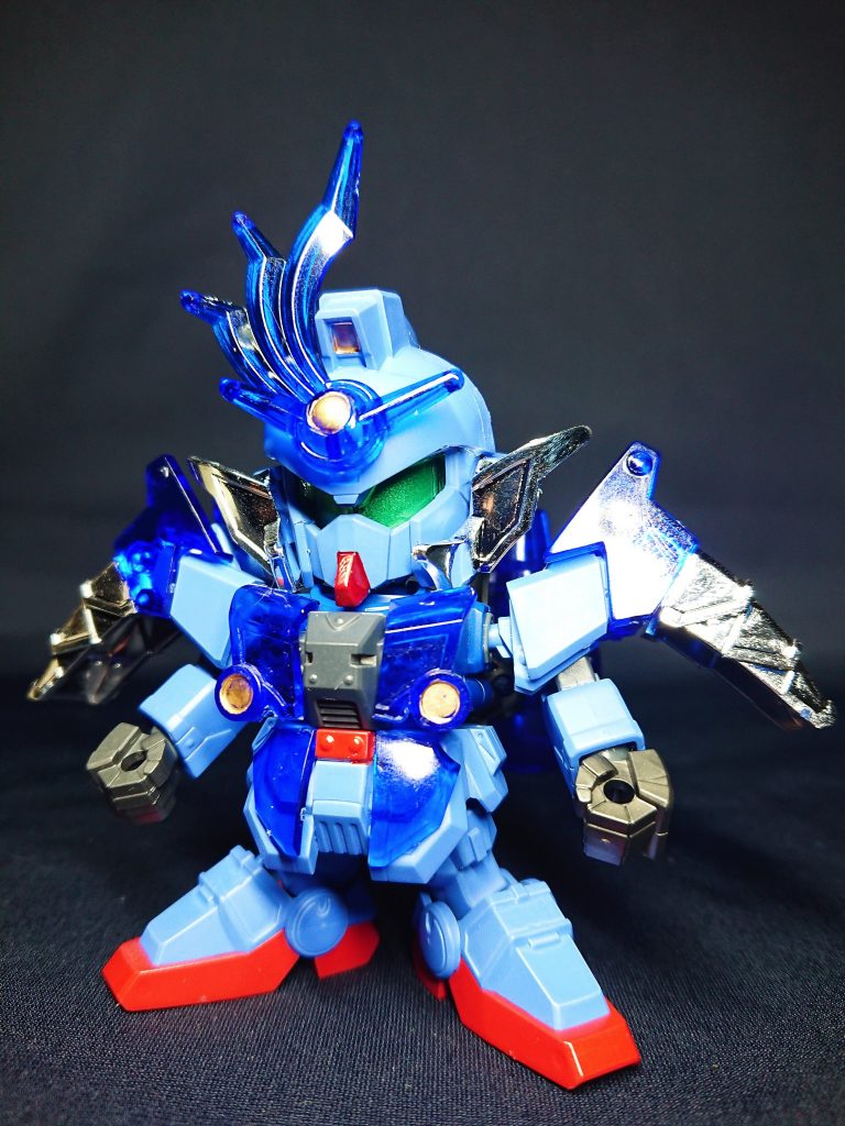 Gジェネキットを流用したムシャジェネレーションのキットで、馬超ブルーディスティニーを使用しアップデートしました。