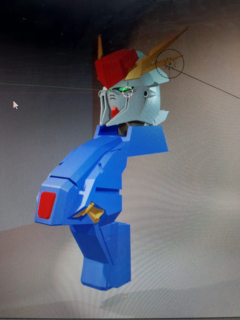 YouTubeのブレンダー3D作成動画を観ながら作りました。