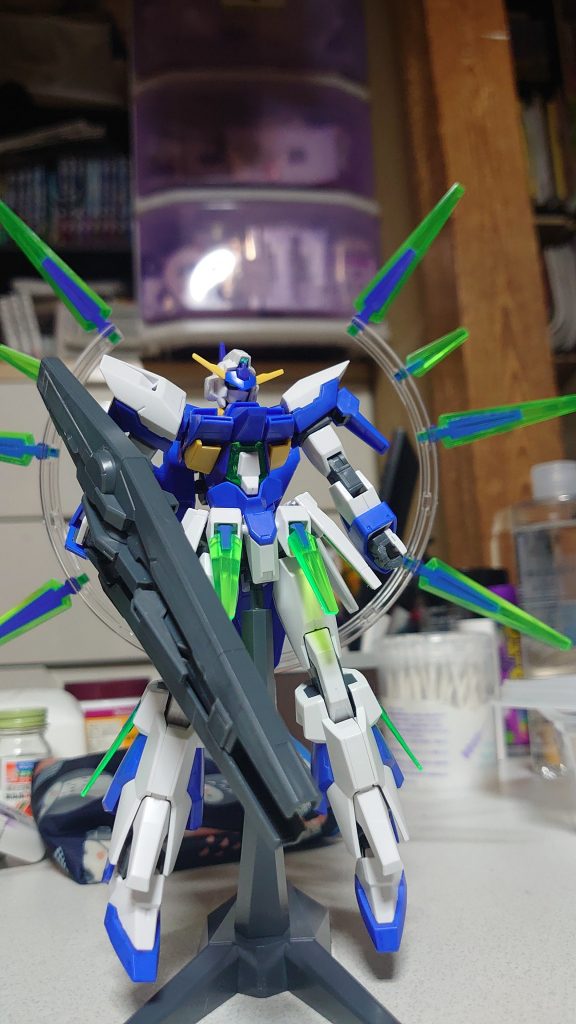 胴体の緑色Cファンネルを塗装した状態