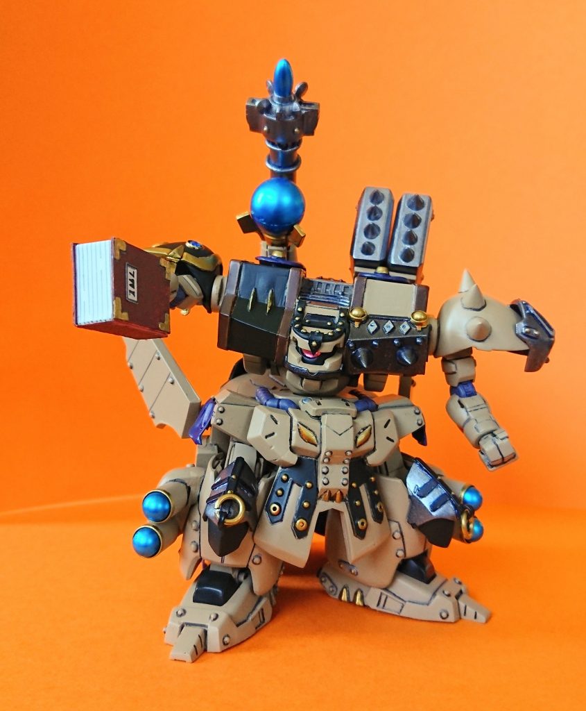 グリモワール・オブ・デラーズ。魔法の師、大魔導より譲り受けた大魔導書。この世の魔法のあらゆる英知が記されてると言われている。この魔導書の角に全身全霊全体重をのせた一撃、『バイブルコーナークラッシュ』は、日に一度しか使えない危険な大技なのだ！(キメ声は木村良平さんでお願いしますw)