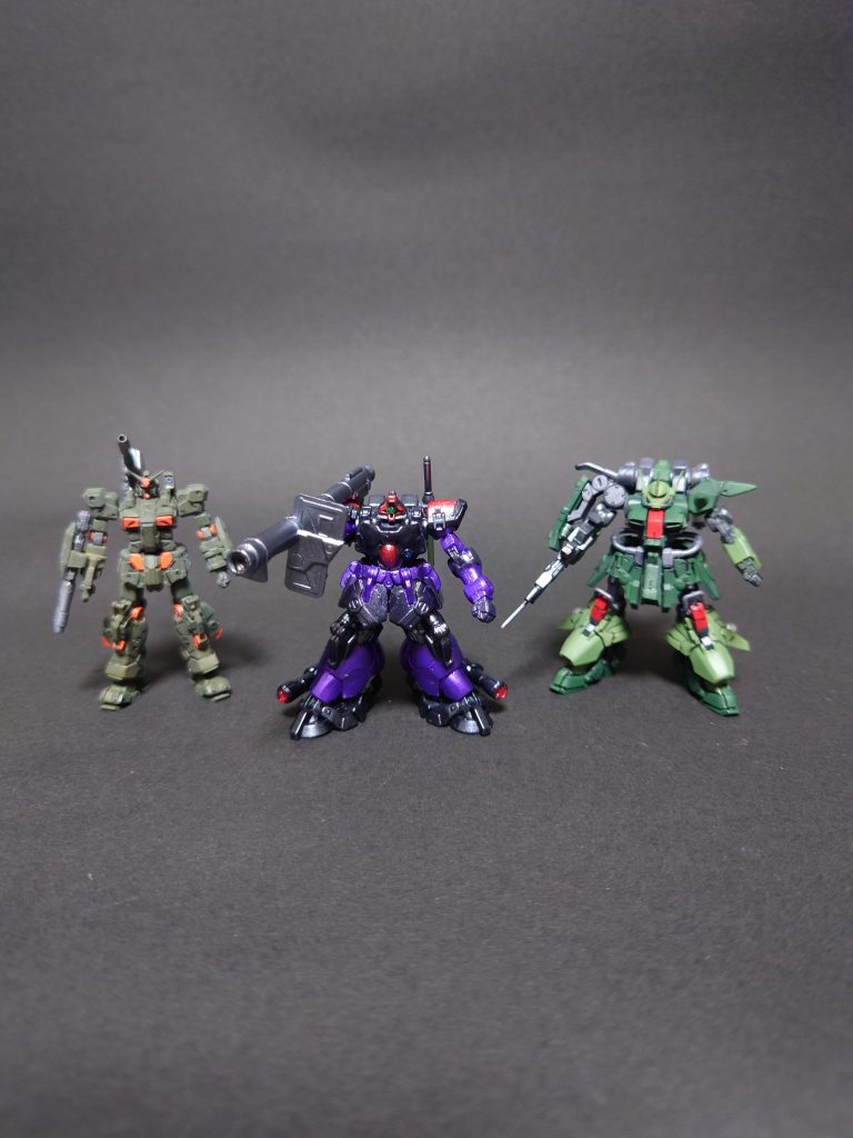 今まで塗った3体並べてみました🤟