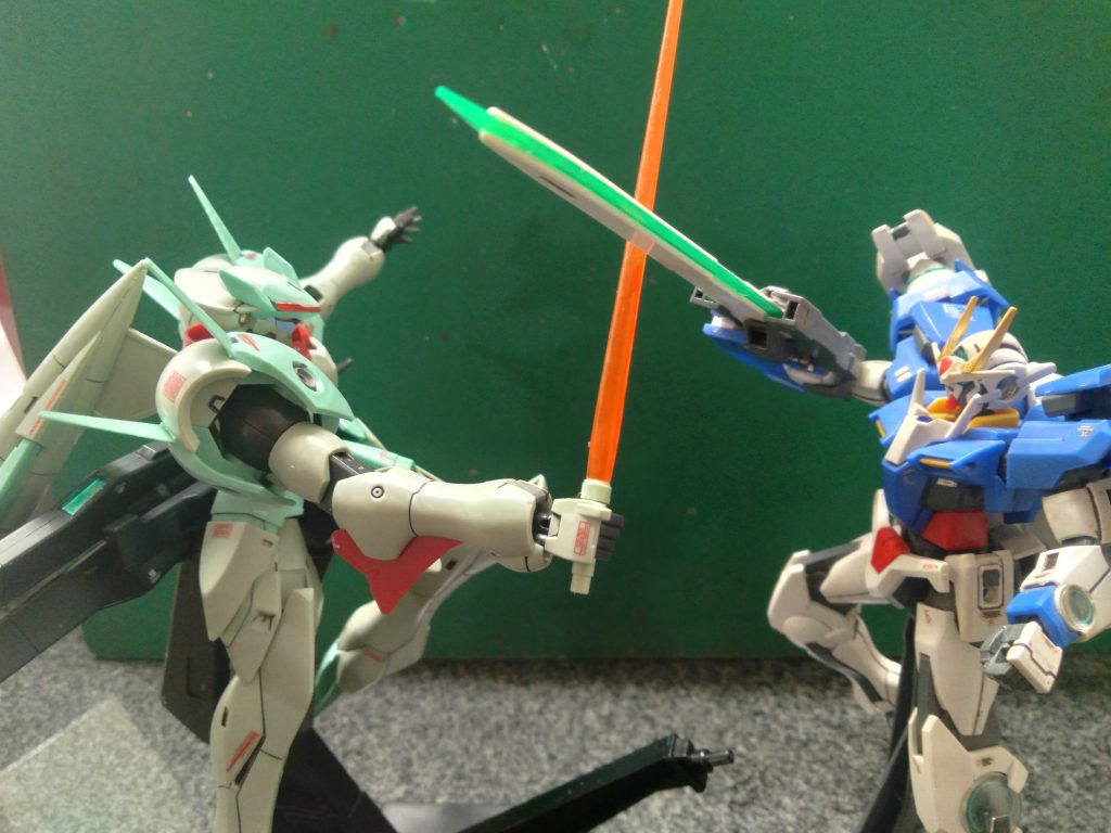 Locked in battle with the 00 Raiser 