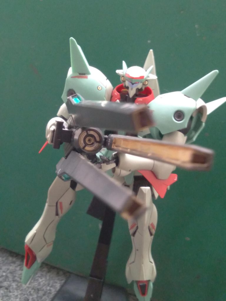 Preparing to fire the gn mega launcher 