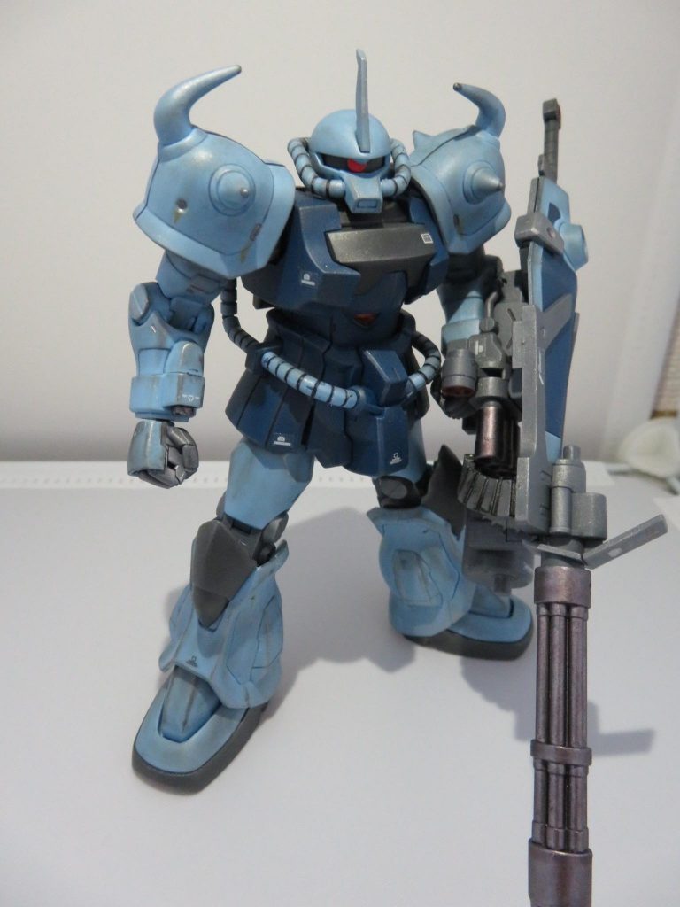 肩や足の一部に、リアルタッチマーカーのオレンジを使用してオイル垂れを表現してみました。