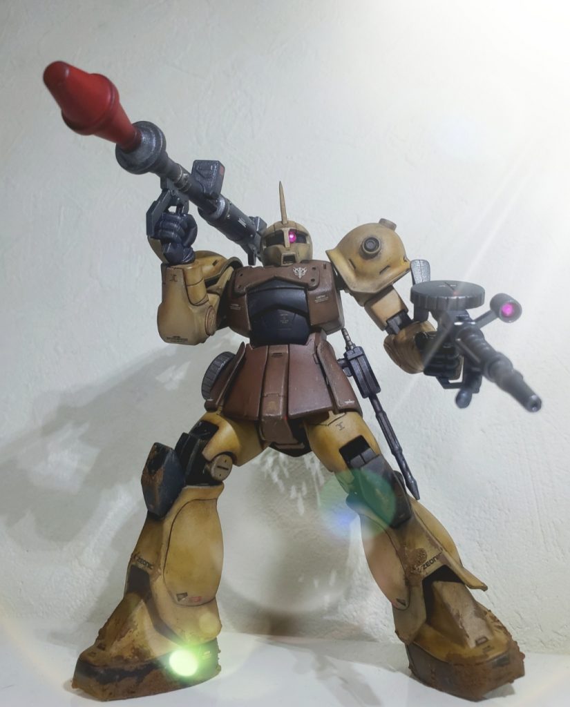 煽りで!スタイリッシュなオリジン版ザクIも良いけど、頭大きめの方が旧ザク感があって(○-∀・)bいいね!