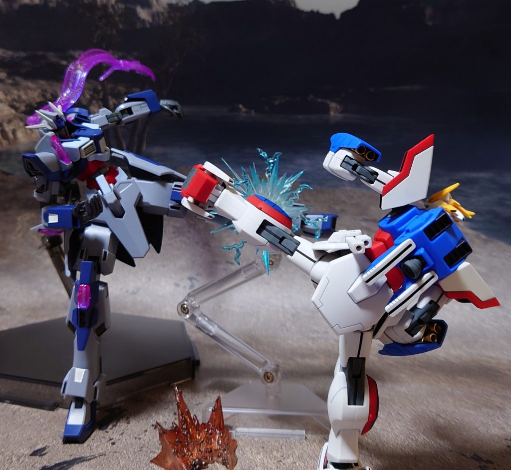 脚技の撃ち合い!