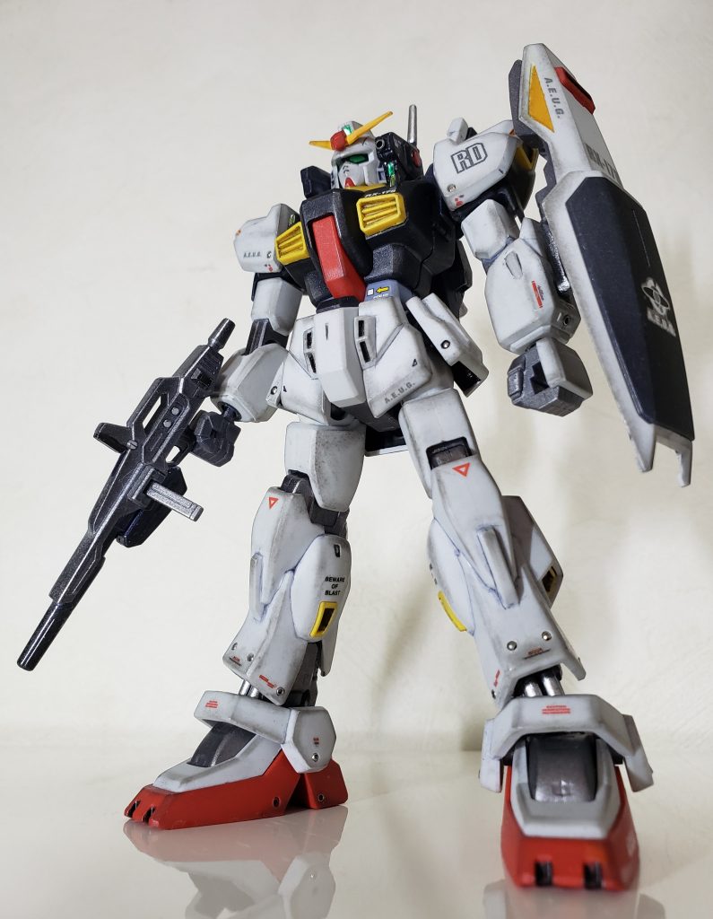 MkIIってシールドの位置が低くてなんか違和感あるので取り付け位置を上方へ変更、こっちのほうがしっくりくる気がします。