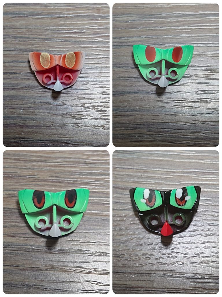 目はエナメルで描いています。