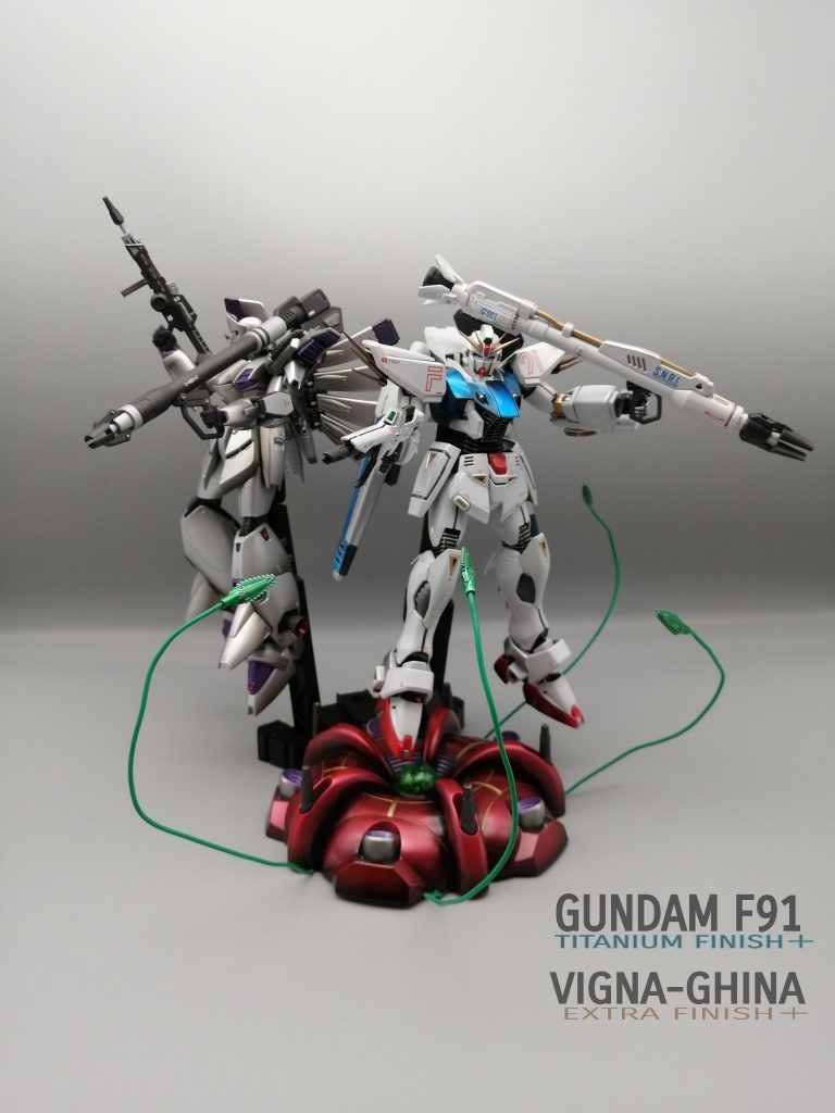 ＭＧ 1/100 ガンダムＦ９１ Ｖｅｒ．２．０［チタニウムフィニッシュ］ ＲＥ/100 1/100 ビギナ・ギナ ［エクストラフィニッシュ］