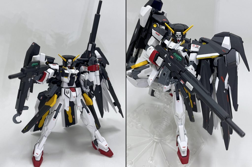 GNサブマシンガン&ハンドライフル。取り回しに優れた射撃武器。合体させ、腰部のパワーパックを装備することでスナイパーライフルになる。…まぁケルディムのライフルに先祖返りしてるだけだが。