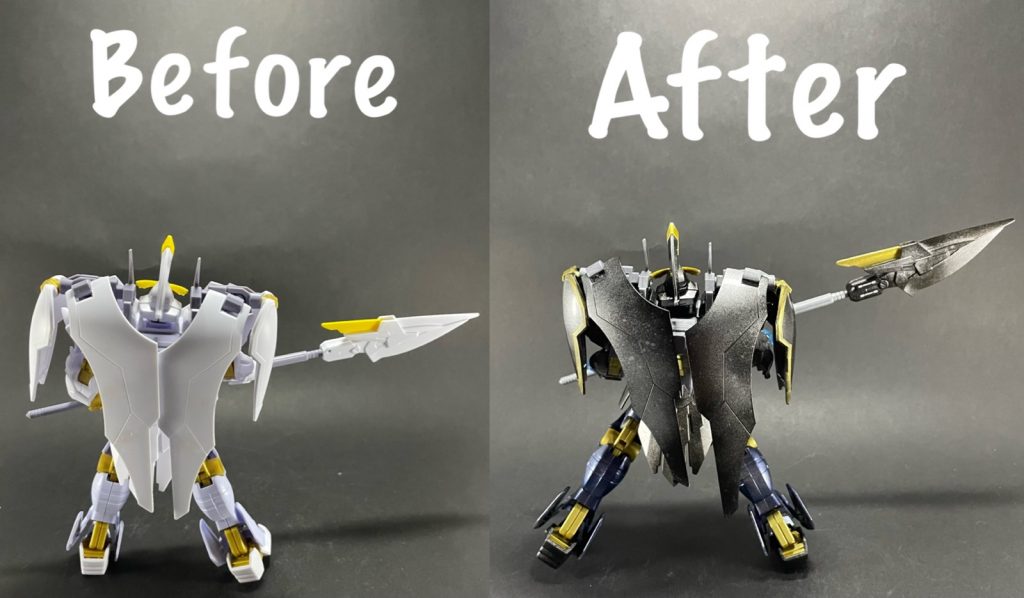 バックショットのビフォーアフター!特にバックショットのほうが塗装の荒が目立ちます😰