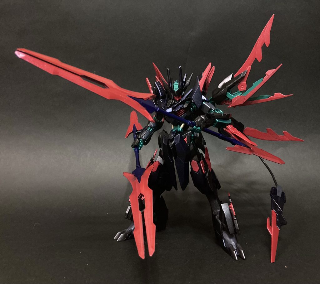 グレイシャーの武器をデモンズグレイブとして装備します。バエルと対になる槍として持たせました。