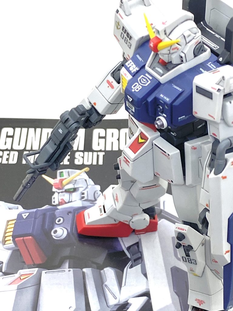 最後は説明書と。ガンダムフィックスの完成見本はスタイリッシュで清潔感ある物が多かったですが、今回の陸戦型ガンダムはそういう物を目指したのですが・・・自分的にはまずまず近づいたかな?と思います。新HGUCの陸戦型ガンダムは殆ど合わせ目が出ない上に多数の武器があり、素組みでも楽しく初心者の方にもお勧めします。綺麗に作るのも良いですが地上戦用の機体なので汚しを入れれば更に雰囲気が出て、パステルなどでやれば難しくなく適度に汚せてカッコ良くなると思います。ウサ男の世界観でのMS08小隊・・・どの機体も魂込めて作りましたから、見てシローやアイナの愛の軌跡を思い出して貰いたいです(笑)。ご覧して頂きありがとうございました。