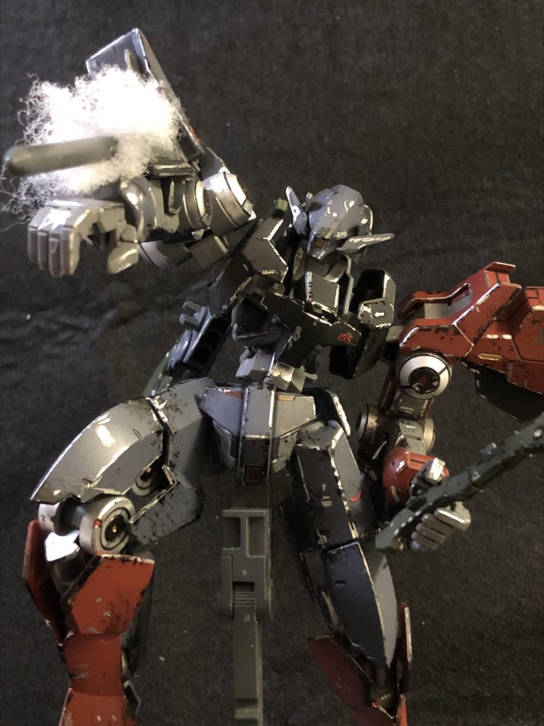 綿のエフェクト付けて、パイルバンカーの発射を再現割といい感じ