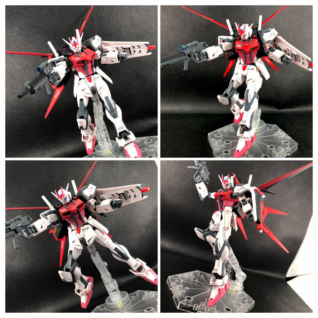 ブース撮影です。カガリの乗機ということで、バキバキのポーズは控えて、あえてちょっとだけ力の抜けた感じにしてみました。気を抜くと全部キレッキレのSEED撃ちになってしまいがちなので気をつけたいところですwつや消しが良い感じに成形色を強調してくれてます。簡単仕上げですが、新しいことにもチャレンジできて良かったです*\(^o^)/*