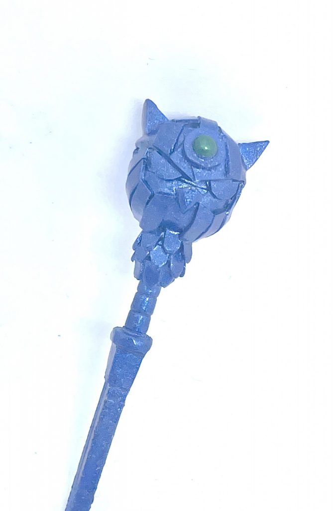 梟の杖はプラ板でスクラッチしました