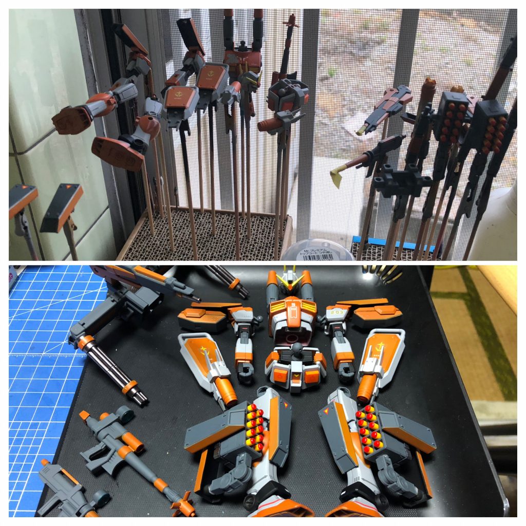 装甲接着、デカール貼り、つや消しトップコートからワンポイント塗装を経て、組付け完了!うーん…製作に3週間、各部に手を入れてるので、今回は感慨もひとしおです…なおこの段階でまだ名称未定でしたw