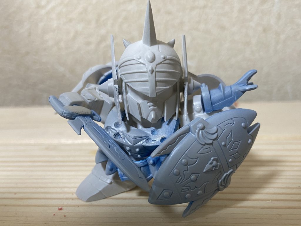 サフ萌え❤️ちなみにこの後の塗装は黒サフ全体→シルバー→ただただエナメル筆塗りです!