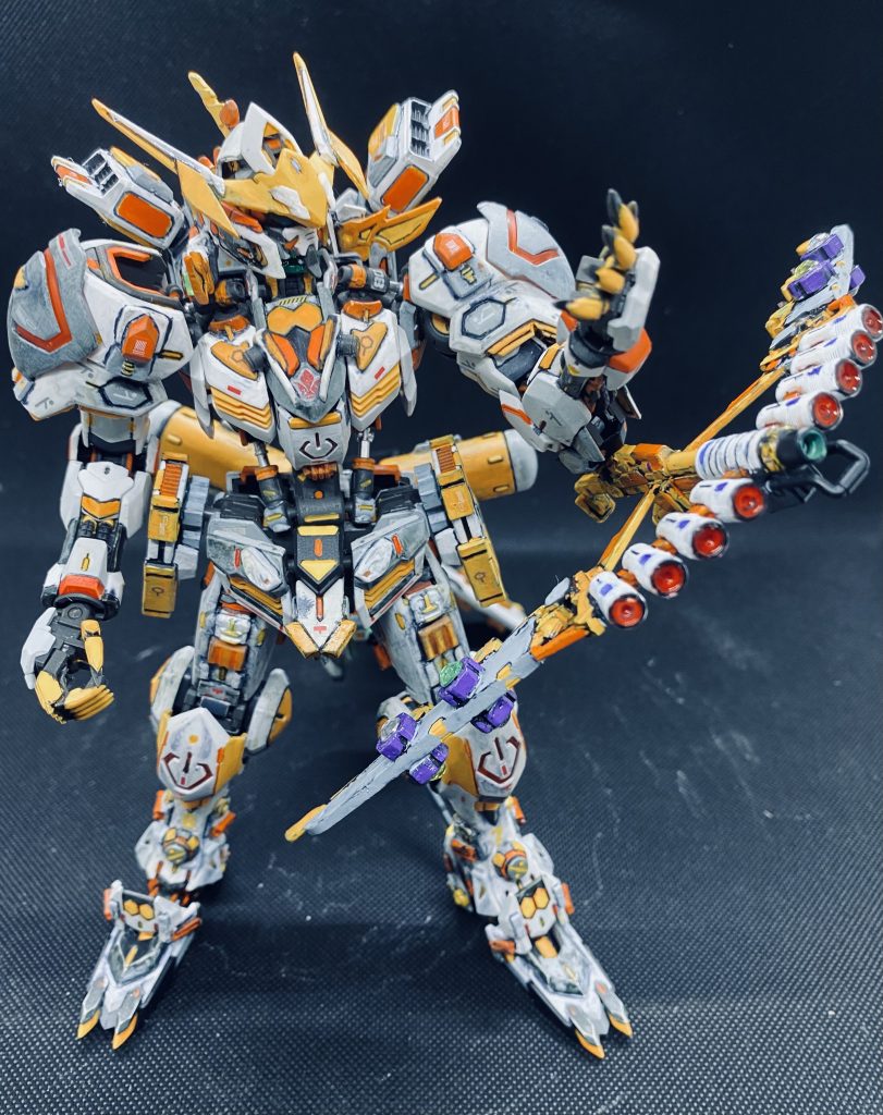 弓をかっこよく構えるポーズを取らせたかったものの如何せん稼働が心許なく。