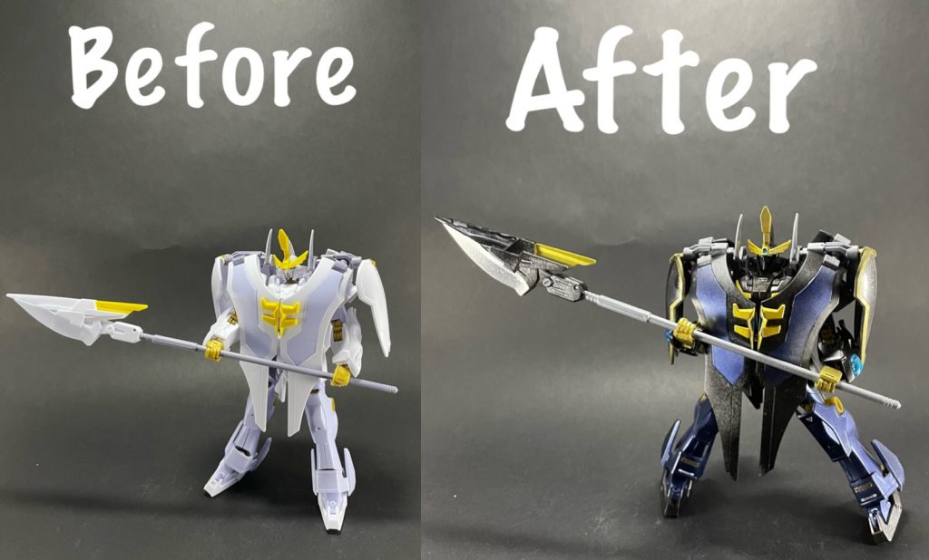 素組みとのビフォーアフター!真逆のカラーリングなので印象は大きく変わりました!