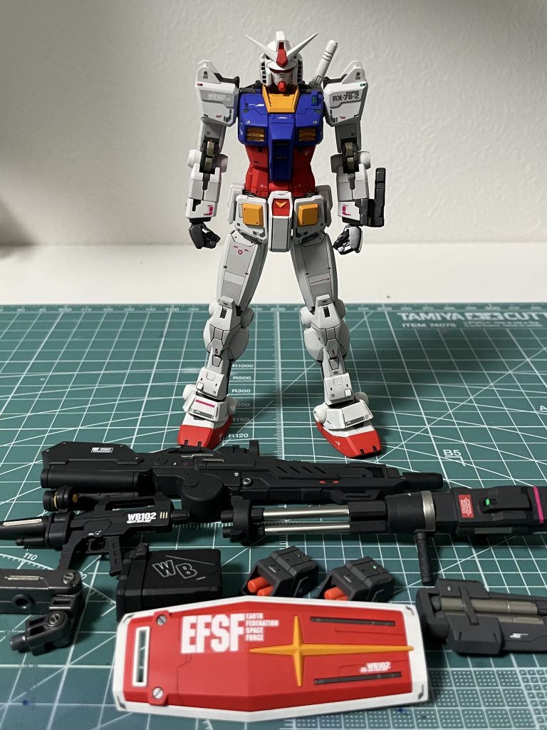 ■武装類(武装の真ん中あたりにあるのが、上述したグレネードラックです。そのほか、MGヘビーアームズのミサイルポッドや、フルアーマー7号機のキャノンを拝借しています。