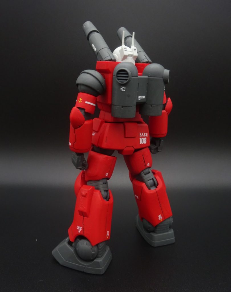 バックショット。スジ彫りも頑張ってみました。