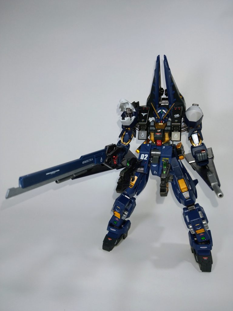 武装フルオープン！ロングブレードライフルは後ろ側のパーツ破損してしまったのでソードライフルに…